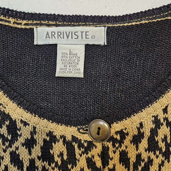 Vintage Cardigan Floral Embroidered Long Sleeve Sweater Size Large Art t… - Picture 7 of 13